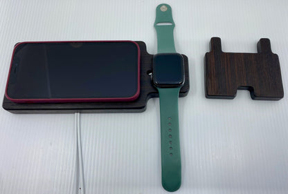 iPhone/Max/Pro/ProMax MagSafe & Apple Watch Hardwood Night Stand