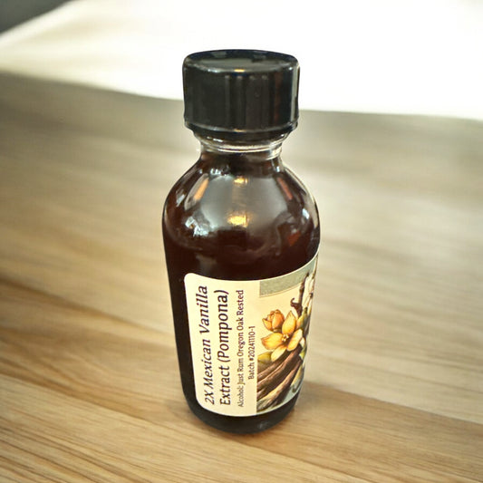 Double Fold (2X) Pompona Mexican Vanilla Extract Just Rum Oregon Oak