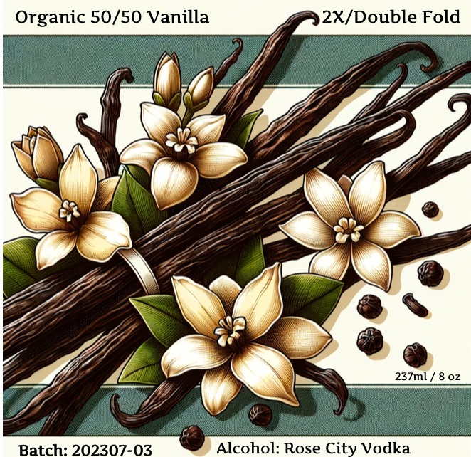 Organic Double Fold 50/50 Vanilla Extract (2X)